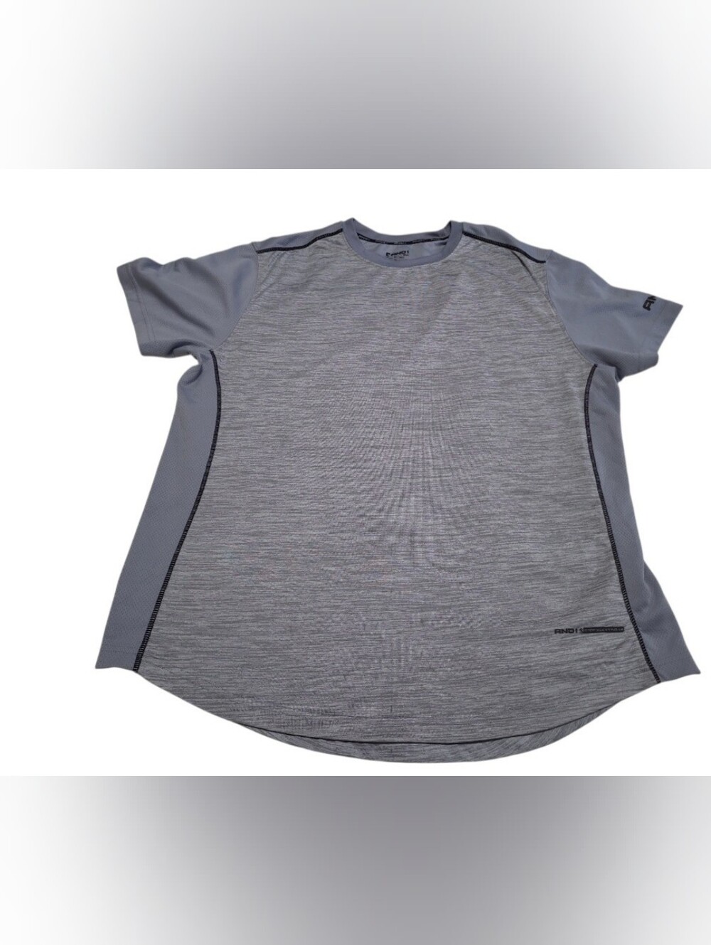 And1 Light Grey Heather Performance Short Sleeve Tee Sz XL